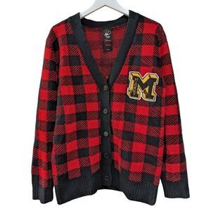 Disney x Forever 21 Mickey Mouse 90th Anniversary Buffalo Plaid Cardigan Size M